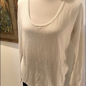 NWT Boston Proper Off White Viscose Blend sweaterS